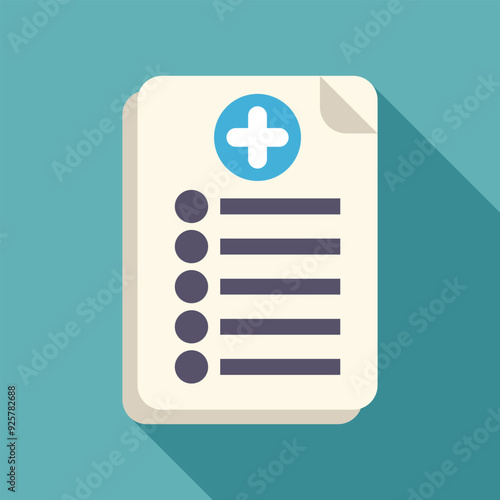 Medical record is displaying, containing crucial patient information and a prominent cross symbol