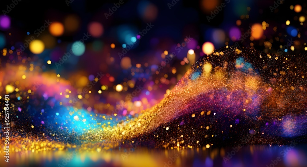 Fototapeta premium Abstract colourful Background grainy glittery shiny bokhe