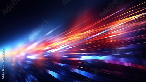 Abstract background with vibrant glowing stripes.