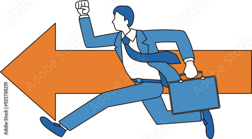 走るビジネスマン