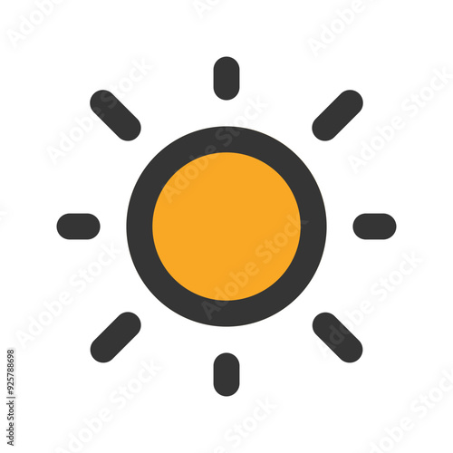brightness outline fill icon