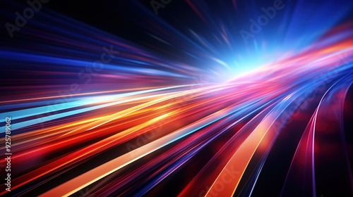 Abstract background with vibrant lines radiating outward from a bright center.