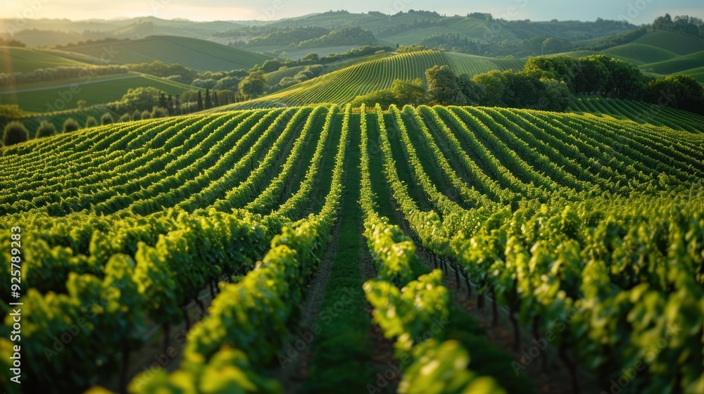 Naklejka premium vineyard in region country