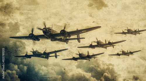 “Sky Warriors: World War Aircraft in Formation”