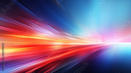 Abstract background with vibrant red, blue, and yellow lines.