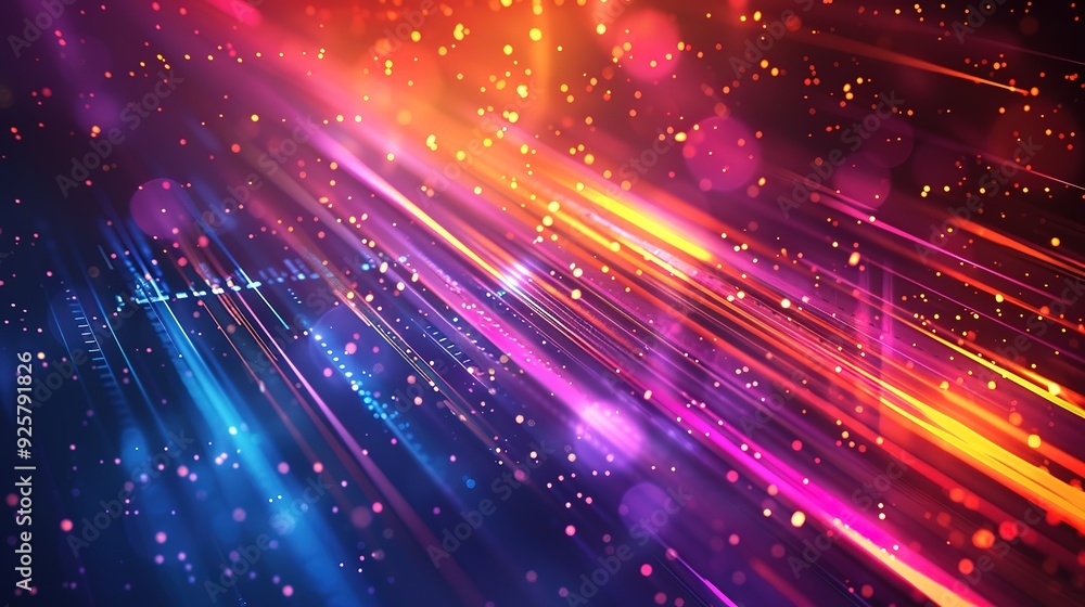 Abstract background with vibrant streaks of light and bokeh. Abstract background with vibrant streaks of light and bokeh.