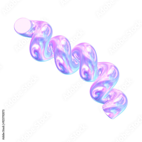 groovy holographic 3d icon graphic for y2k mood