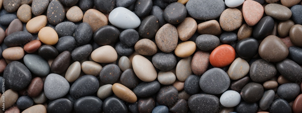 Range of colorful pebbles in close proximity Range of colorful pebbles in close proximity