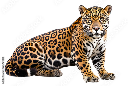 jaguar isolated on transparent background ,leopard wildcat clipart 