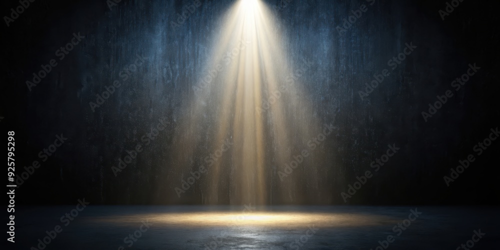 Glowing light spot on top of dark grainy black vertical background, mysterious, abstract, eerie, glow, spotlight, darkness Glowing light spot on top of dark grainy black vertical background, mysterious, abstract, eerie, glow, spotlight, darkness