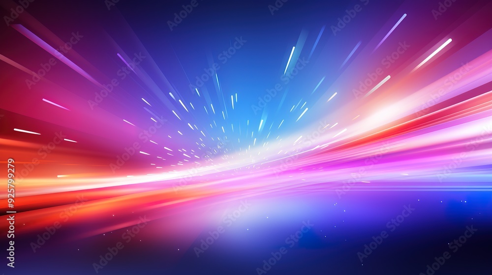 Abstract colorful background with glowing lines and stars. Abstract colorful background with glowing lines and stars.