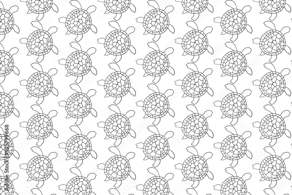 turtle pattern, black and white, wrapping paper turtle pattern, black and white, wrapping paper
