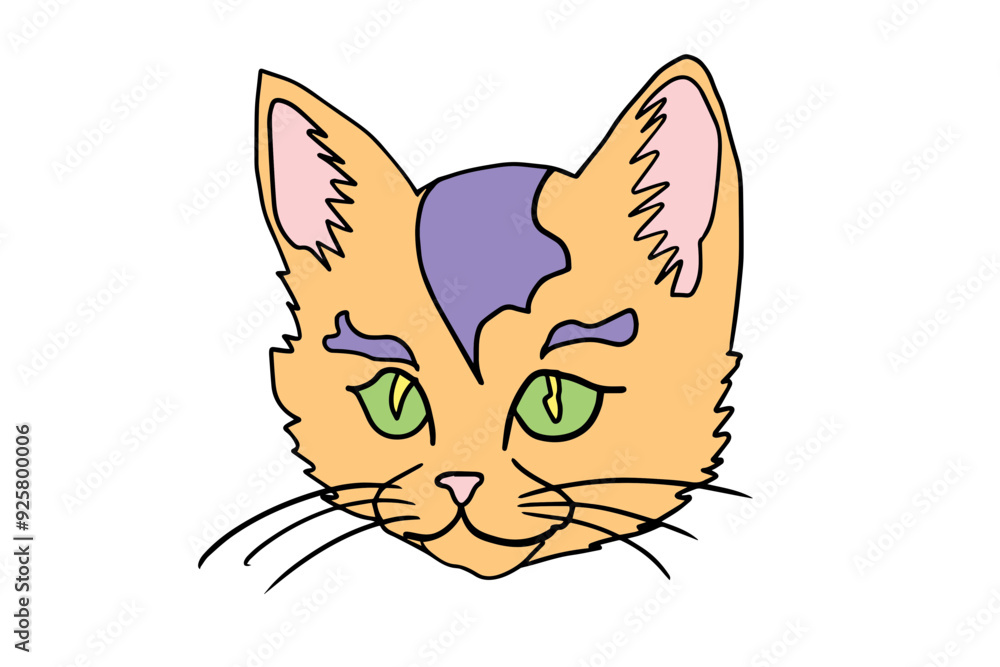 cute kitten face illustration cute kitten face illustration