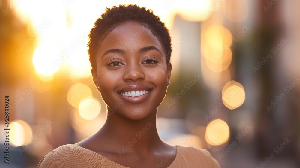 Smiling Woman in Golden Light Smiling Woman in Golden Light