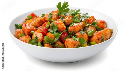 Wallpaper Mural Savory and Flavorful Sweet and Sour Pork Dish on White Plate Torontodigital.ca