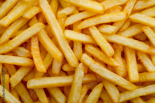 Texture Scattered Fried French Fries For Backgrounds Created With Artificial Intelligence