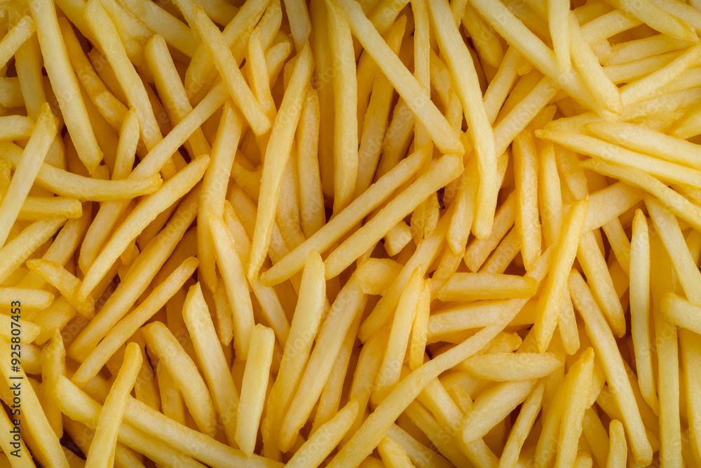 Texture Scattered Fried French Fries For Backgrounds Created With Artificial Intelligence Texture Scattered Fried French Fries For Backgrounds Created With Artificial Intelligence