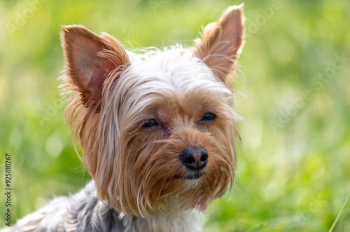 Dog in nature in summer