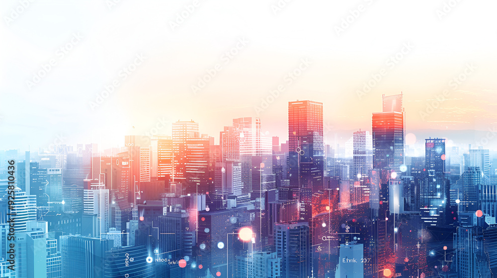 Fototapeta premium office buildings and a corporate background banner