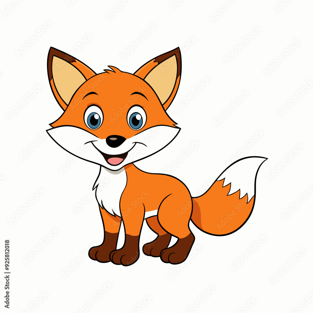 Fox isolated on white, fox vector illustration, pet vector art, fox silhouette, animal vector icon, cute smiling fox line art, eps Fox isolated on white, fox vector illustration, pet vector art, fox silhouette, animal vector icon, cute smiling fox line art, eps