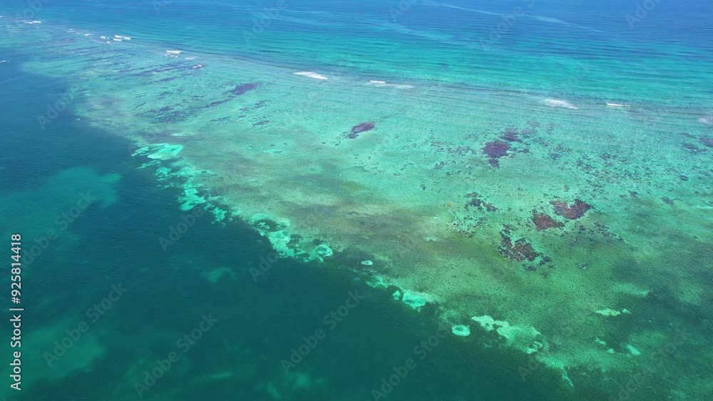 Aerial view of Coral Reef Barrier in Puerto Morelos Aerial view of Coral Reef Barrier in Puerto Morelos