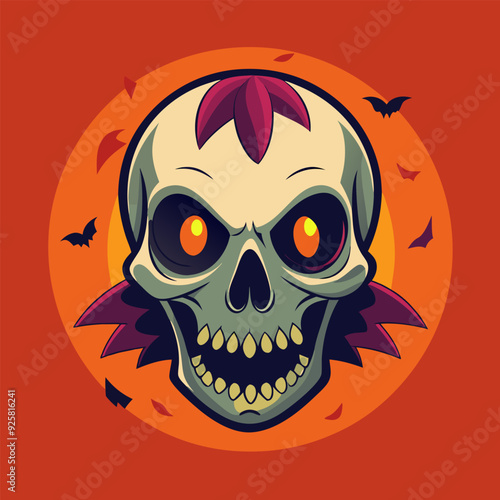 A Scary Halloween Skull