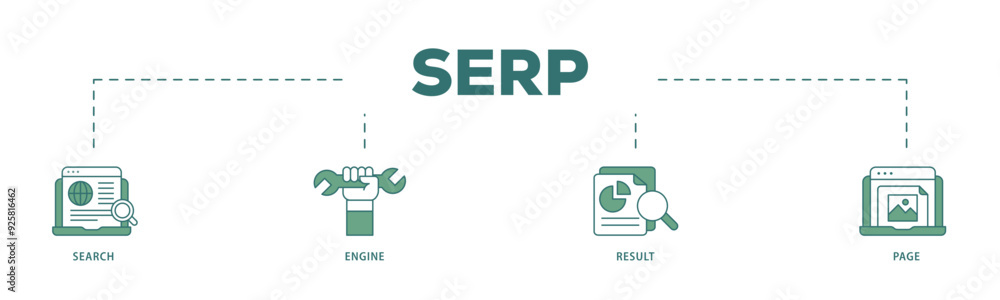 SERP icon infographic illustration concept with icon of web search, computer, search engine, mobile search, page result, and statistics graph icon live stroke and easy to edit SERP icon infographic illustration concept with icon of web search, computer, search engine, mobile search, page result, and statistics graph icon live stroke and easy to edit