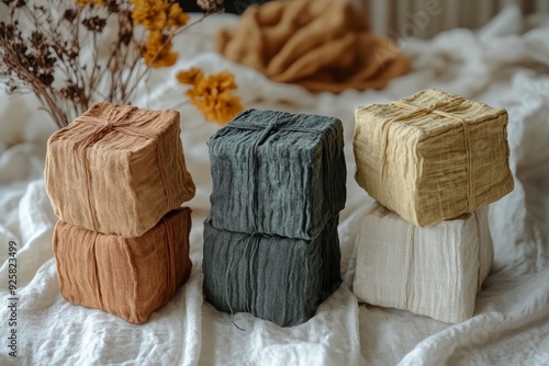 Eco-Friendly Packaging Design with Recycled Materials and Rustic Finish