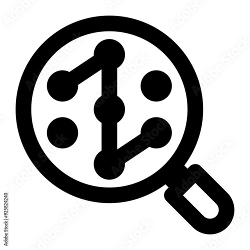 pattern recognition, pattern analysis, pattern, identification, detection, scanning, security outline icon