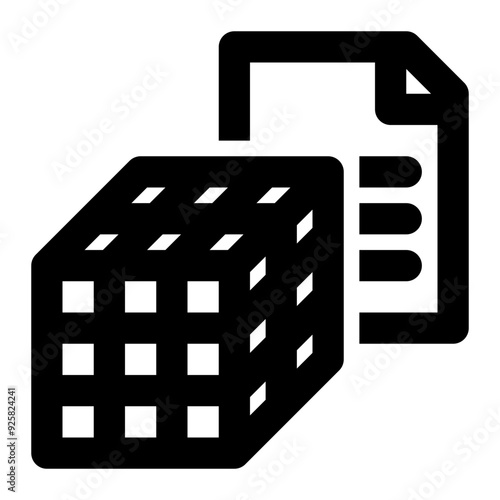 olap, cube, data, big data, array, multidimensional, analytics outline icon