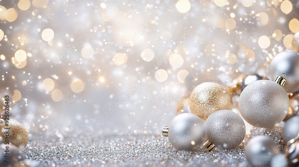 Silver and Gold Christmas Ornament Sparkle Silver and Gold Christmas Ornament Sparkle