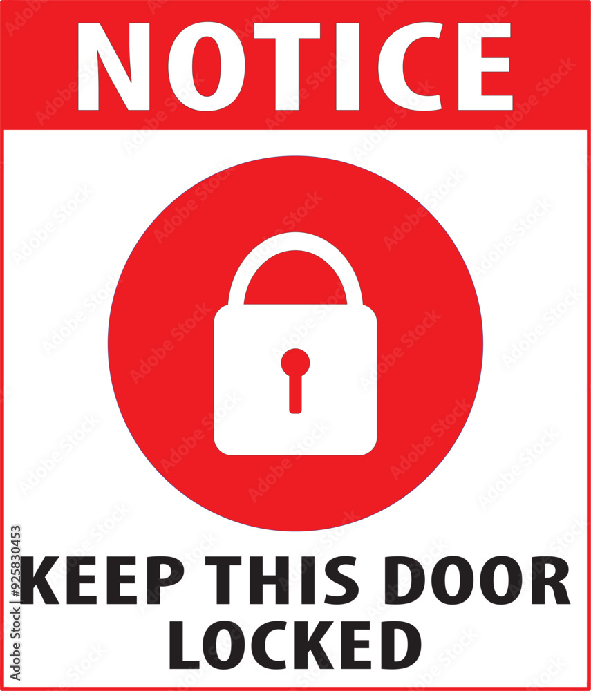 Keep this door locked sign vector.eps Keep this door locked sign vector.eps