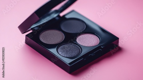 Eyeshadow Palette on Pink Background photo