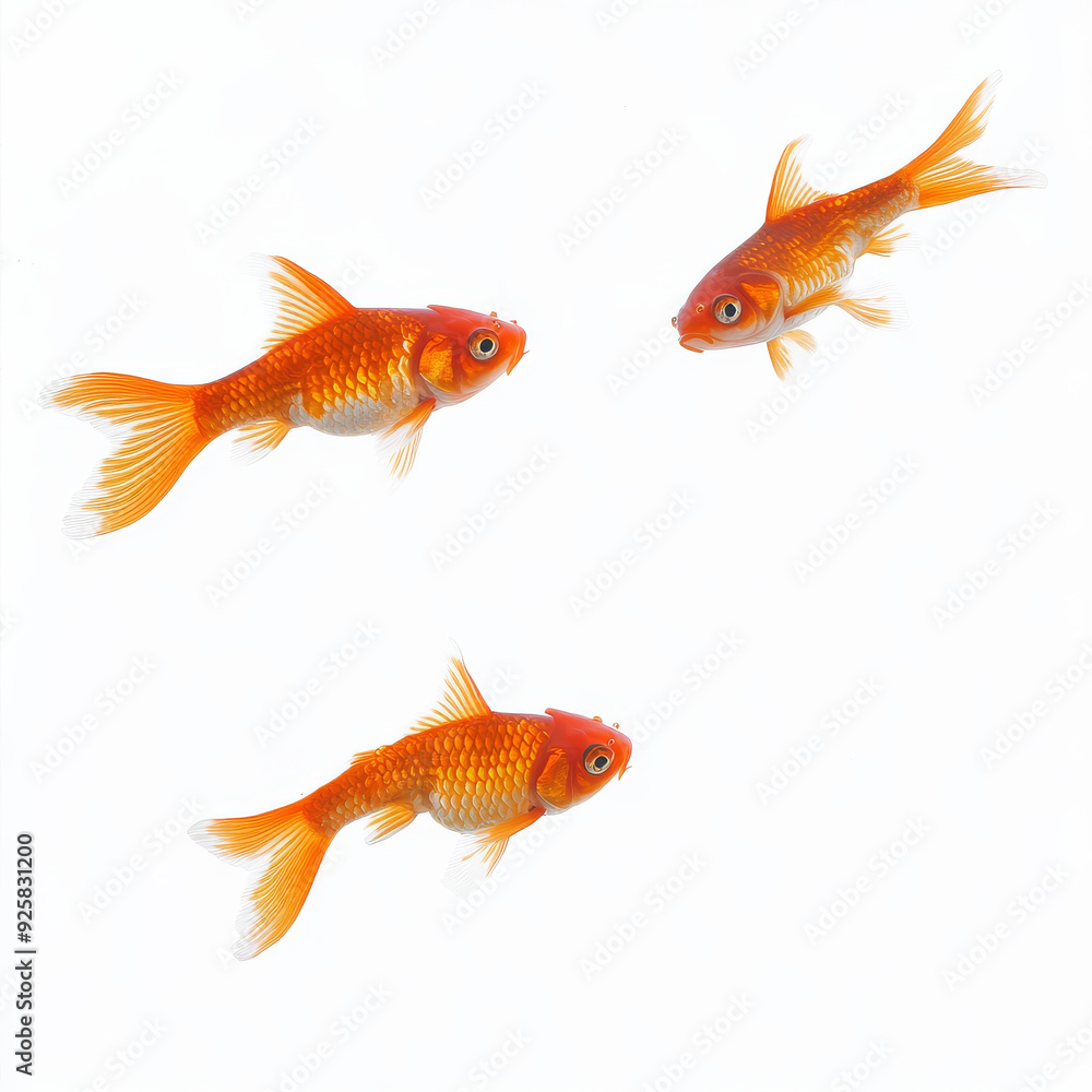Fototapeta premium goldfish isolated on white