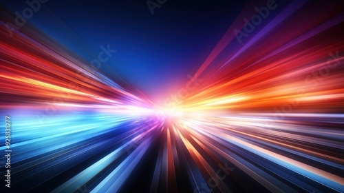 Abstract speed lines with a bright white light at the center.