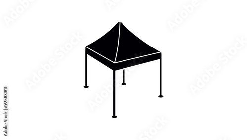 Pop-Up Tent Made For Events & Outdoor Experiences, black isolated silhouette photo