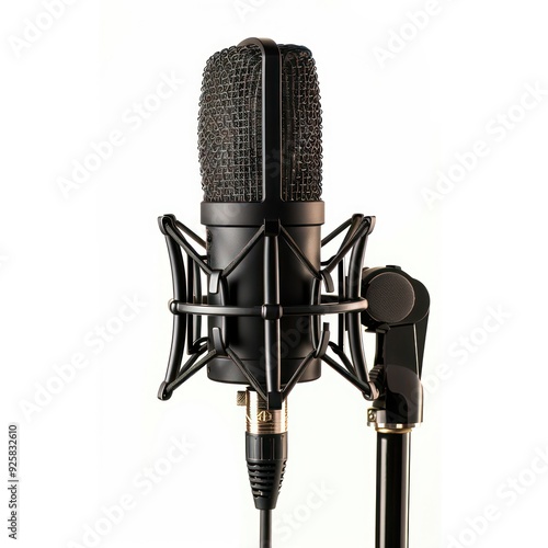 modern microphone in a white background