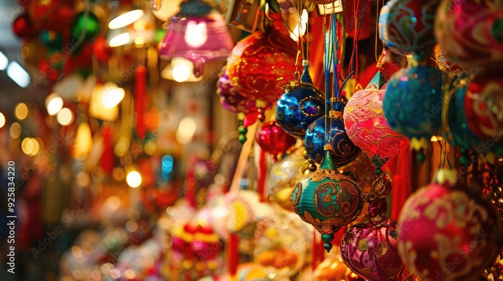 Fototapeta premium Traditional decorations and patterns used in holiday backgrounds around the world. and colors are often associated with specific festivals