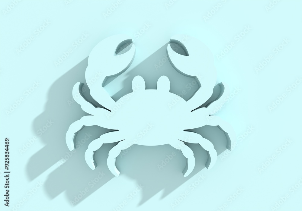 Crab icon. Seafood shop emblem, signboard, restaurant menu, fish market, banner, poster design template. Fresh seafood or shellfish product. 3D render Crab icon. Seafood shop emblem, signboard, restaurant menu, fish market, banner, poster design template. Fresh seafood or shellfish product. 3D render