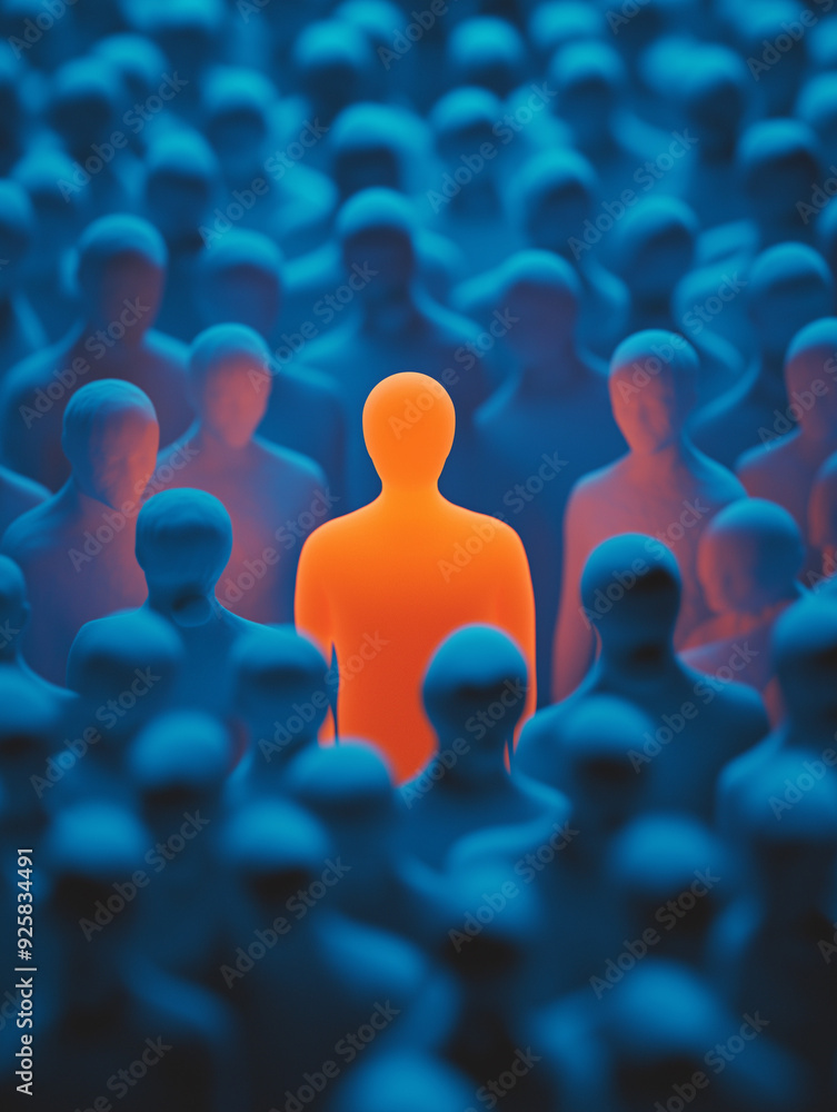 Fototapeta premium A person and crowd