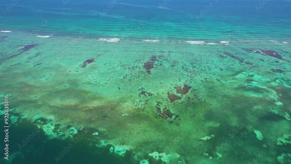 Aerial view of Coral Reef Barrier in Puerto Morelos Aerial view of Coral Reef Barrier in Puerto Morelos