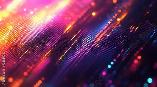 Wallpaper Mural Digital Symphony: An abstract composition, a vivid display of light, color, and form, conjures a sense of futurism and technological innovation. Torontodigital.ca