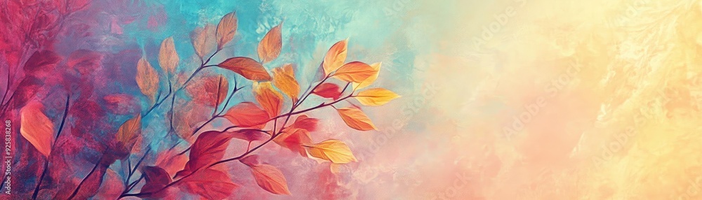 A vibrant autumn scene with colorful leaves against a soft, dreamy background, perfect for fall-themed designs. A vibrant autumn scene with colorful leaves against a soft, dreamy background, perfect for fall-themed designs.
