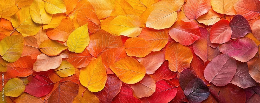 A vibrant array of autumn leaves in varying hues of orange, yellow, and red, creating a warm and inviting visual display. A vibrant array of autumn leaves in varying hues of orange, yellow, and red, creating a warm and inviting visual display.