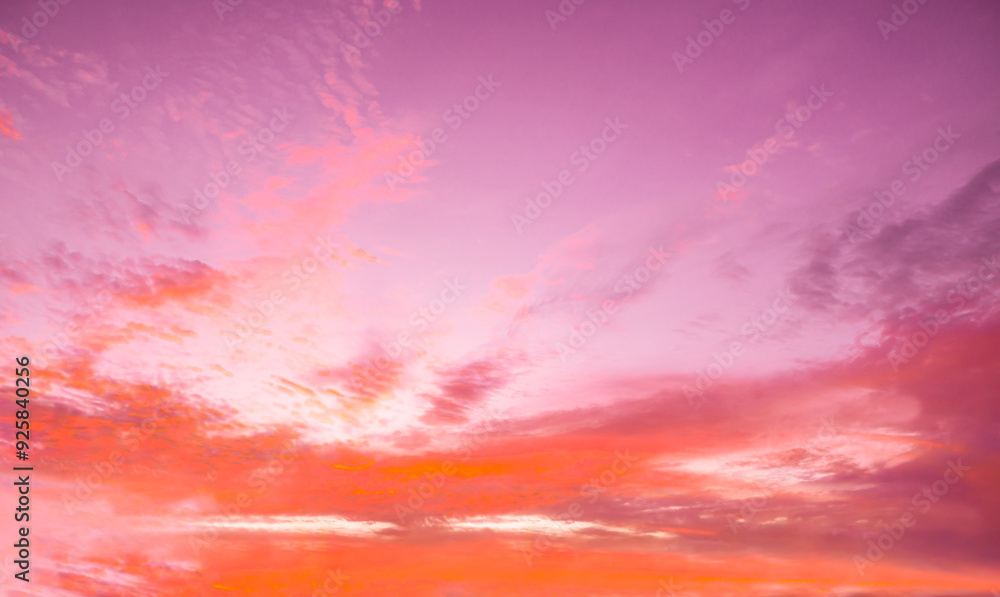 Fototapeta premium Abstract and pattern of cloud sky Calming coral, Orange, Trend color background