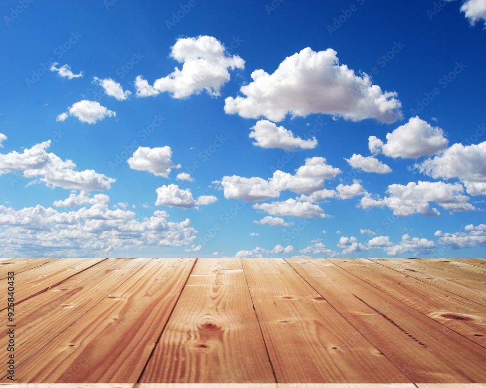 wooden floor and sky wooden floor and sky