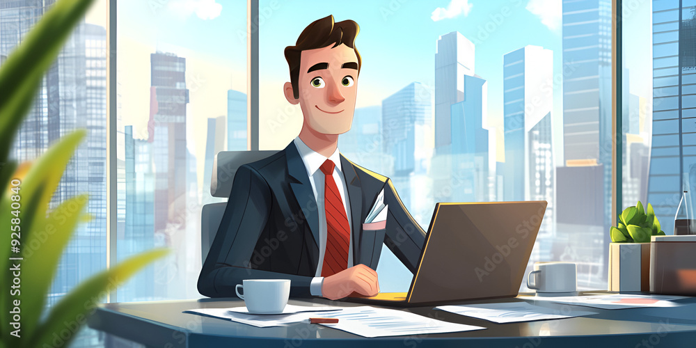 Businessman at Desk Businessman at Desk