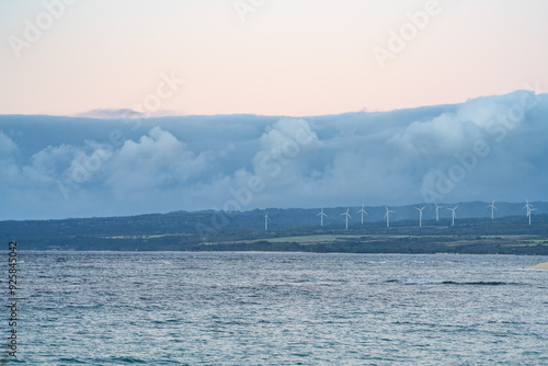 Cumulus congestus cloud in the Koʻolau Range，Mokuleia, Honolulu, Oahu Hawaii.  Kawailoa Wind Farm
 photo