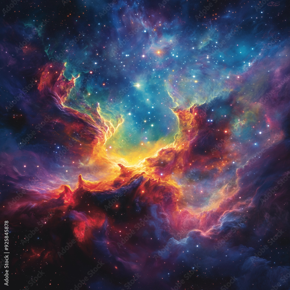 Fototapeta premium background with space, nebula, stars, space and galaxy