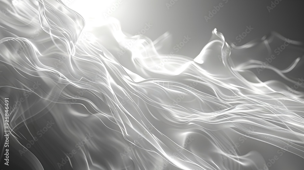 Obraz premium white gradient abstract background with bokeh light effect.